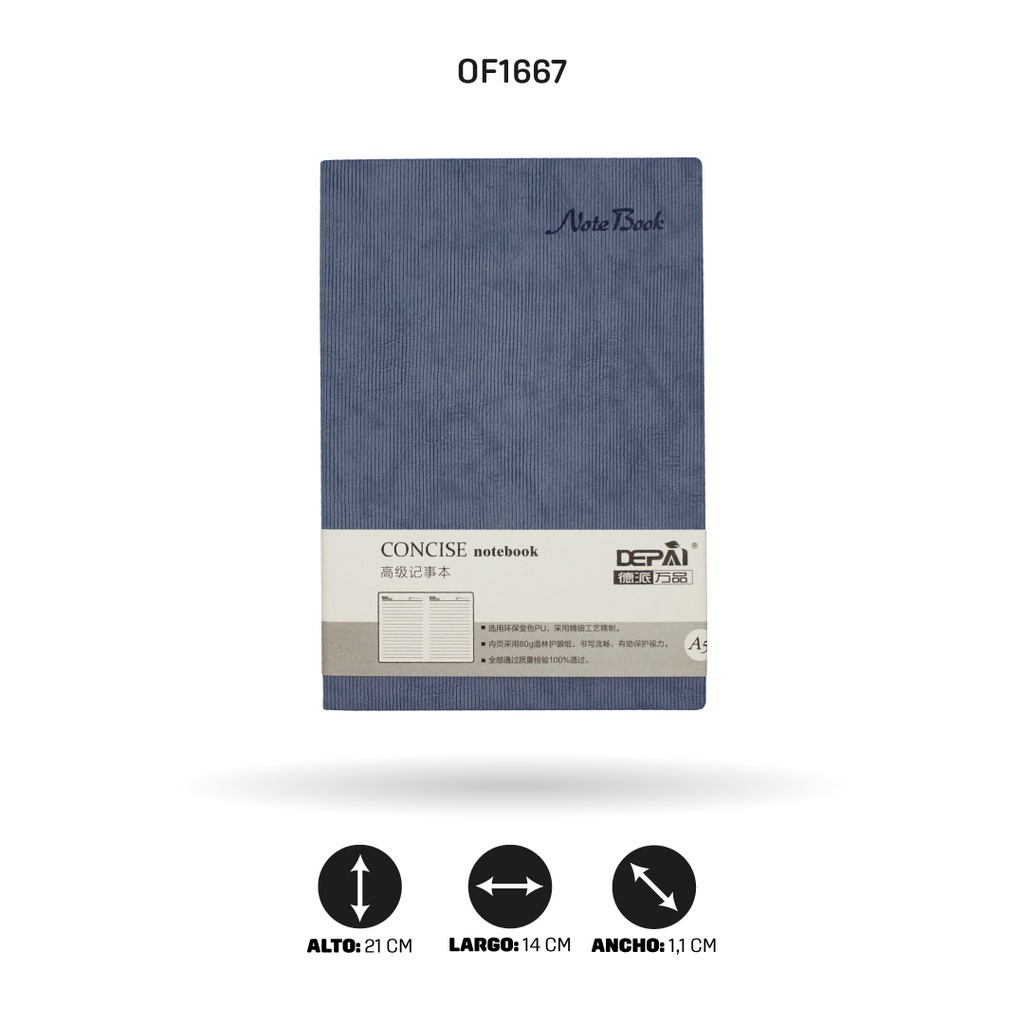 AGENDA TIPO CUERINA 4 COLORES 25-68 [PAC4763]