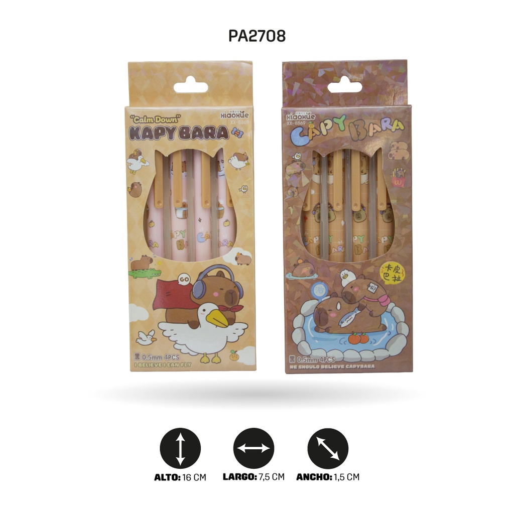 LAPICERO CAPYBARA 4 MOTIVOS, DISPLAY X24 XX-8869 [PAC5810]