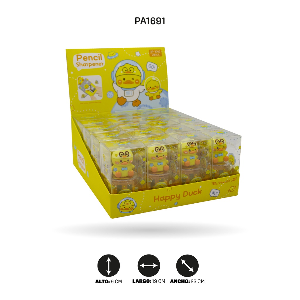 SACAPUNTAS COHETE DINOSAURIO PANDA PATODOBLE BOX 20 UND NI [PAC4807]