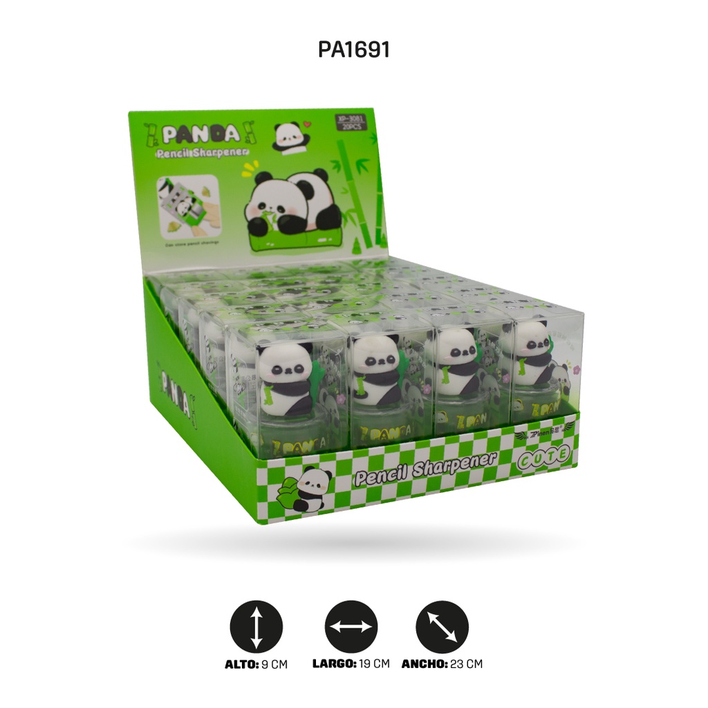 SACAPUNTAS COHETE DINOSAURIO PANDA PATODOBLE BOX 20 UND NI [PAC4807]