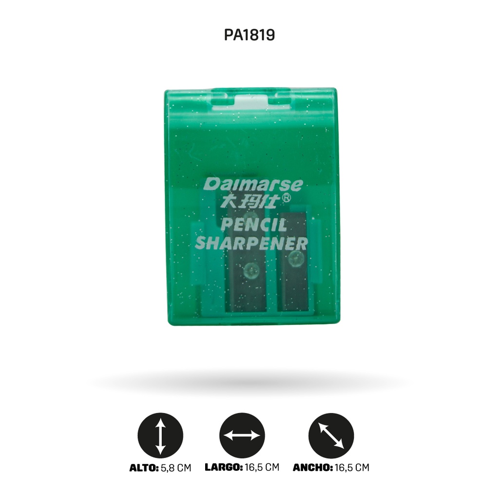 SACAPUNTAS DOBLE PASTEL CUADRADO BOX 24undDMS-183 [PAC4865]