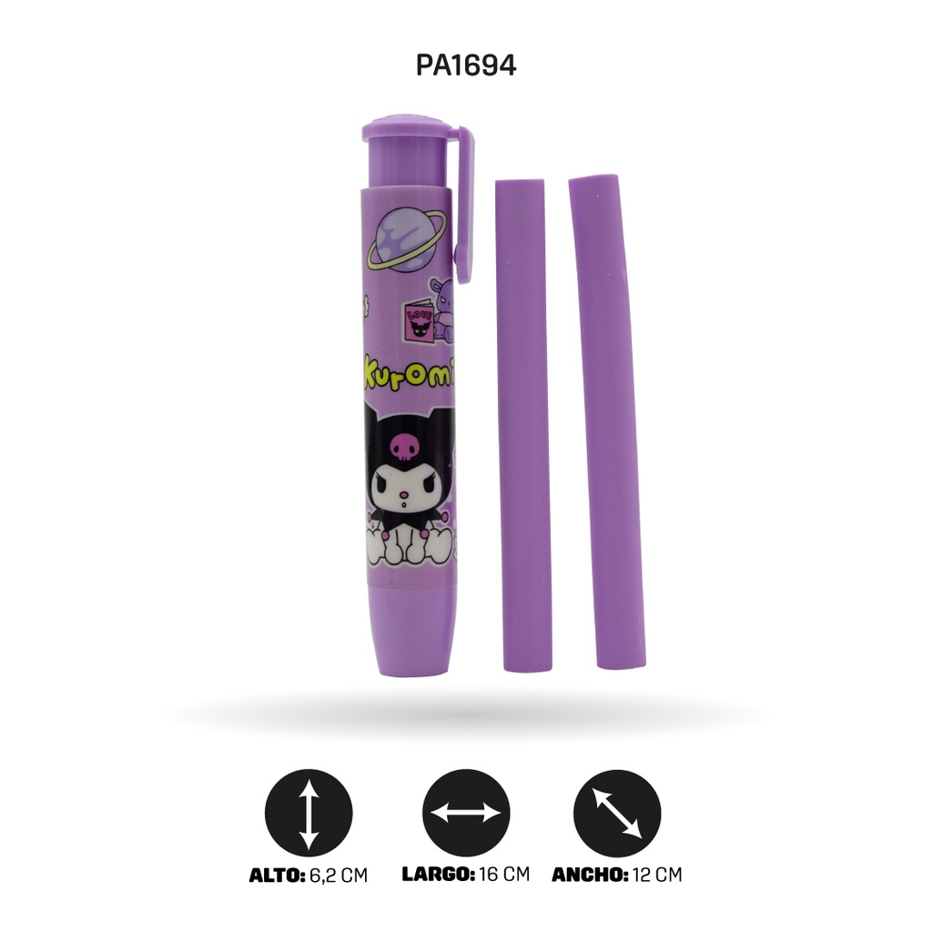 BORRADOR RETRACTIL 5 MOTIVOS ESTAMPADO  [PAC4810]
