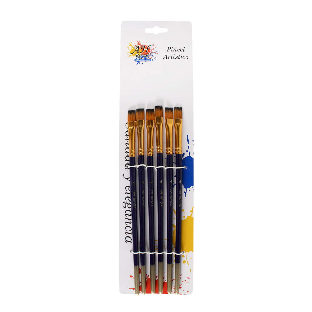 PINCEL AH ROYAL PLANO No 4 X6  [PAC20038-321]
