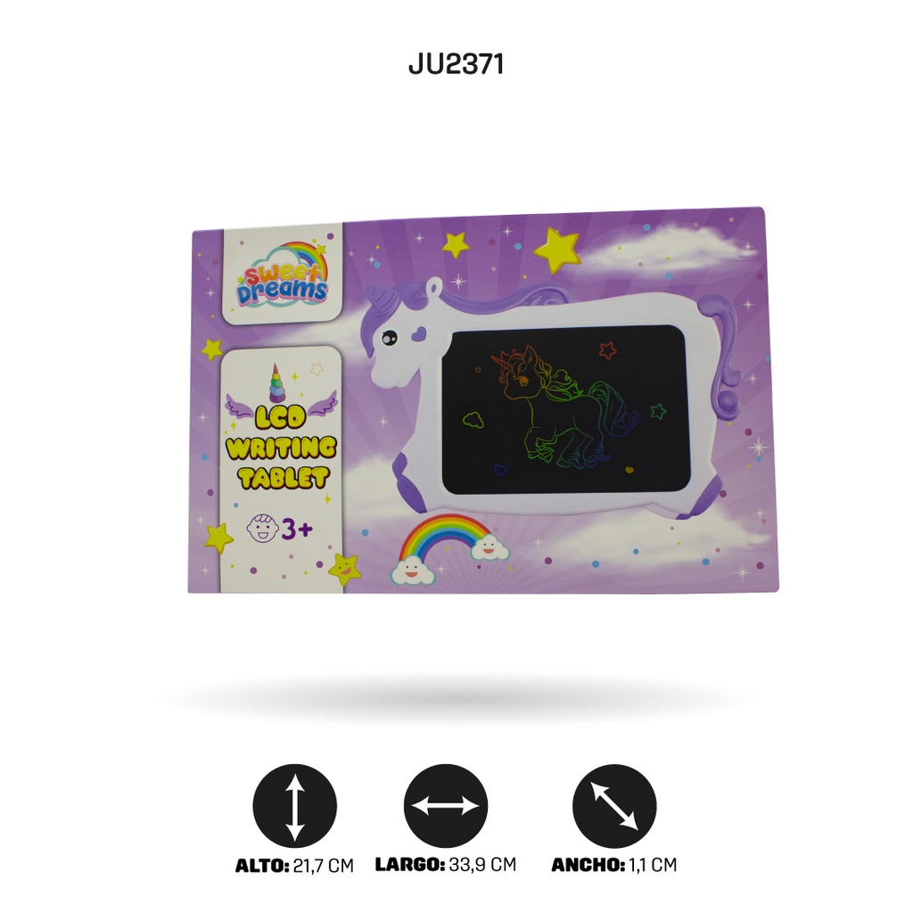 TABLERO UNICORNIO LCD, 4 MOTIVOS