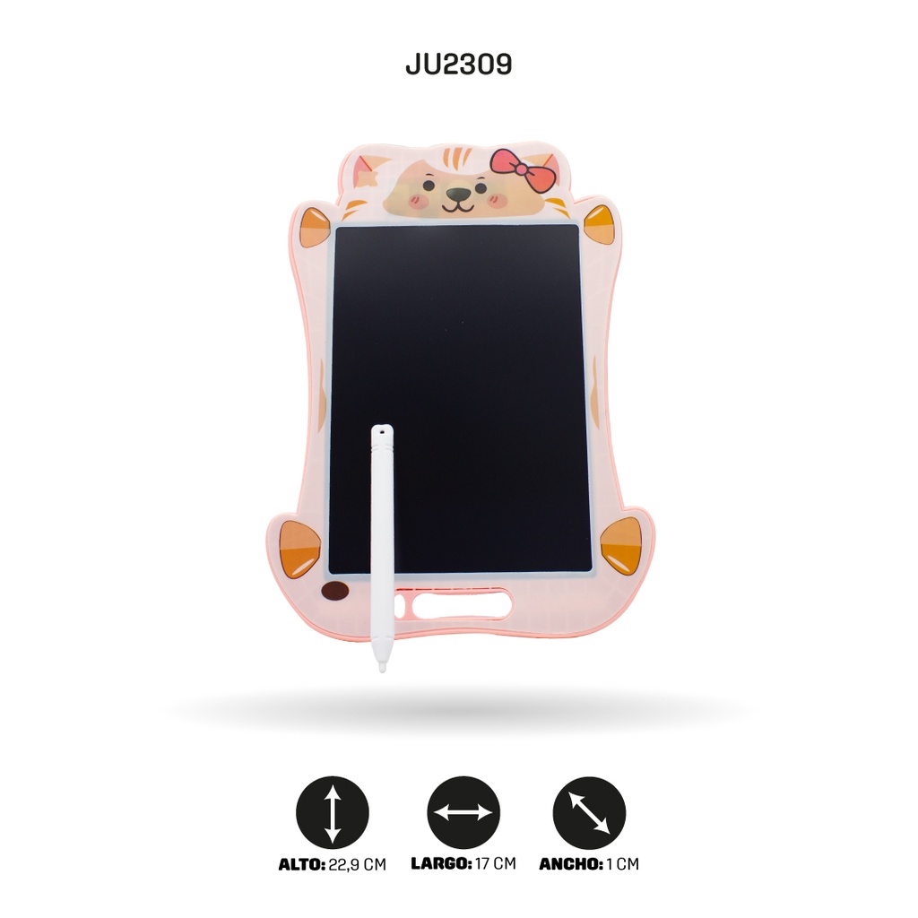 TABLET DE DIBUJO ANIMALES LCD 4 MOTIVOS