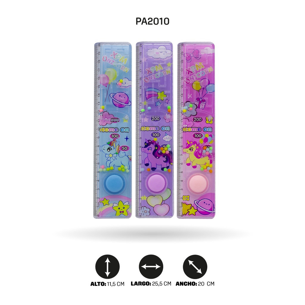 REGLAS BUNNYS, ASTRONAUTA, UNICORNIO XPM-3010-2/5/7/15 20CM DISPLX 24 [PAC4715]