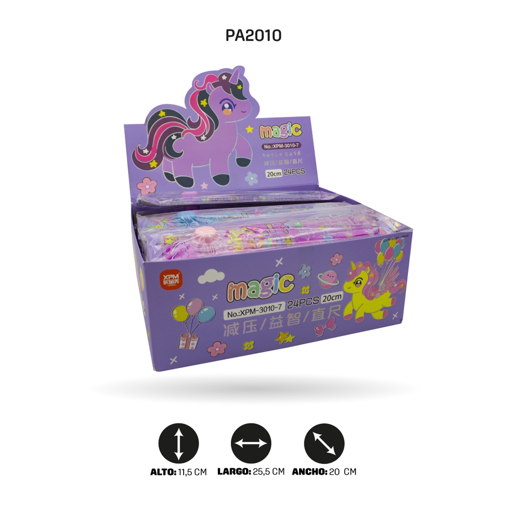 REGLAS BUNNYS, ASTRONAUTA, UNICORNIO XPM-3010-2/5/7/15 20CM DISPLX 24 [PAC4715]