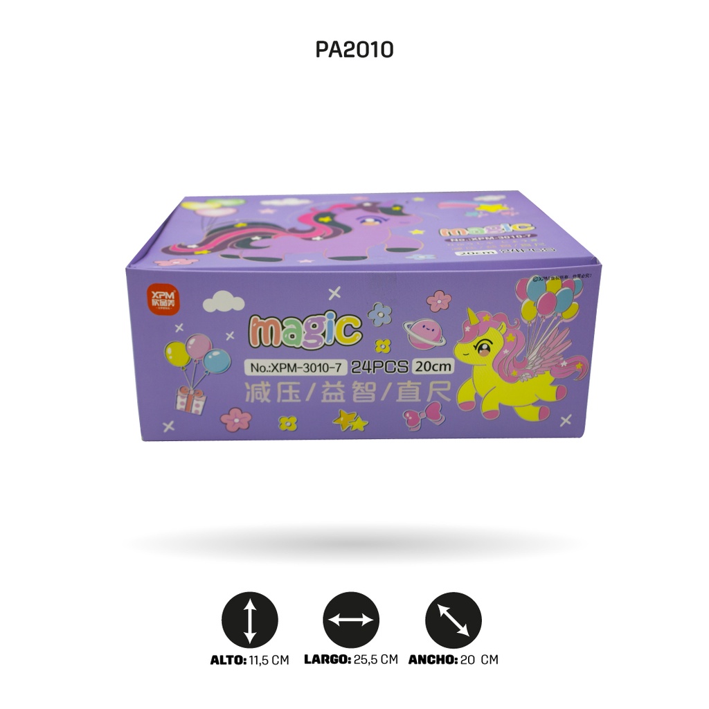 REGLAS BUNNYS, ASTRONAUTA, UNICORNIO XPM-3010-2/5/7/15 20CM DISPLX 24 [PAC4715]