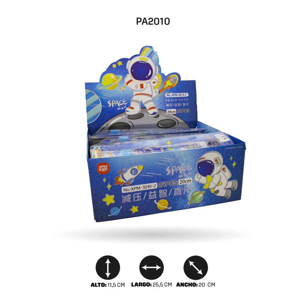 REGLAS BUNNYS, ASTRONAUTA, UNICORNIO XPM-3010-2/5/7/15 20CM DISPLX 24 [PAC4715]