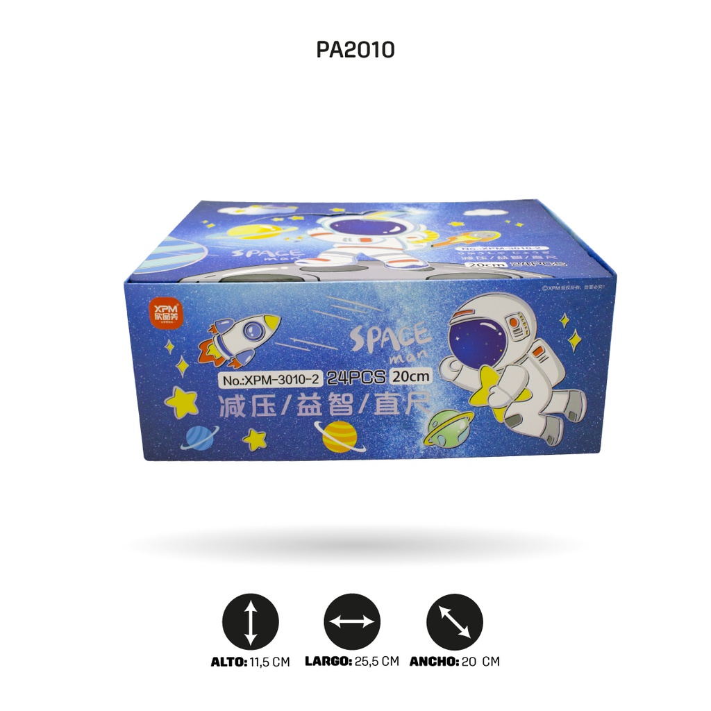 REGLAS BUNNYS, ASTRONAUTA, UNICORNIO XPM-3010-2/5/7/15 20CM DISPLX 24 [PAC4715]