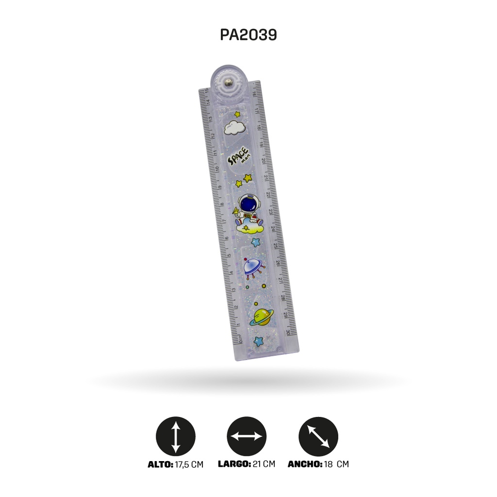 REGLAS LABUBU, ASTRONAUTA Y UNICORNIO XPM-3006-3/19/17 30CM DISPLX 24 [PAC4721]