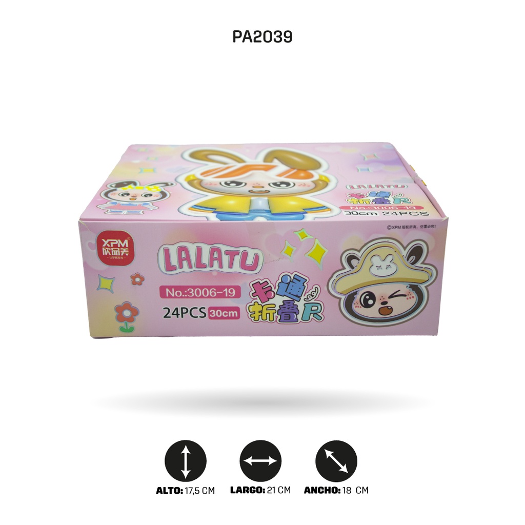 REGLAS LABUBU, ASTRONAUTA Y UNICORNIO XPM-3006-3/19/17 30CM DISPLX 24 [PAC4721]