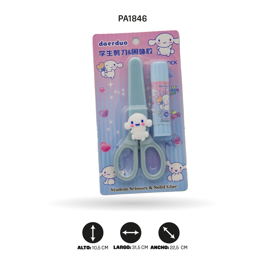 SET DE TIJERA + PEGANTE 9230 3 MOTIVOS DISPL X 18[PAC4589]