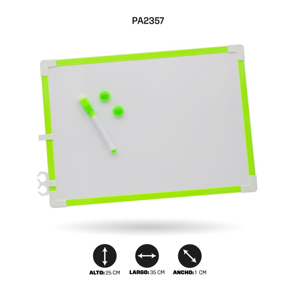 TABLERO CON BORRADOR Y MARCADOR 25x35 [PAC4732]