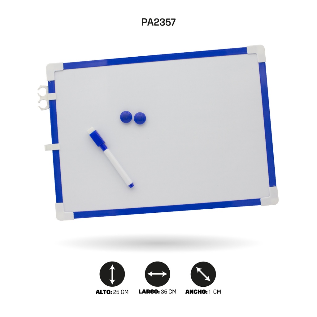 TABLERO CON BORRADOR Y MARCADOR 25x35 [PAC4732]