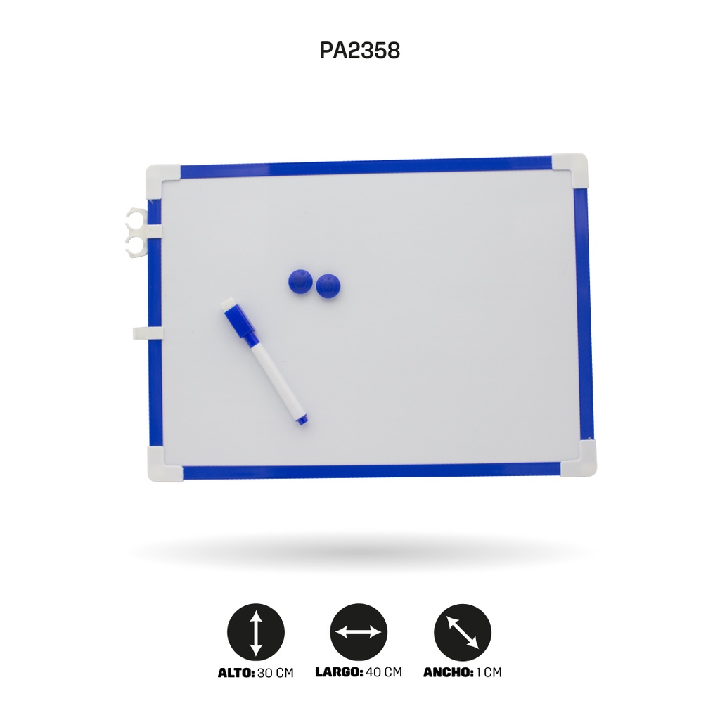 TABLERO CON MARCADOR Y BORRADOR NEÓN 30x40 [PAC4733]