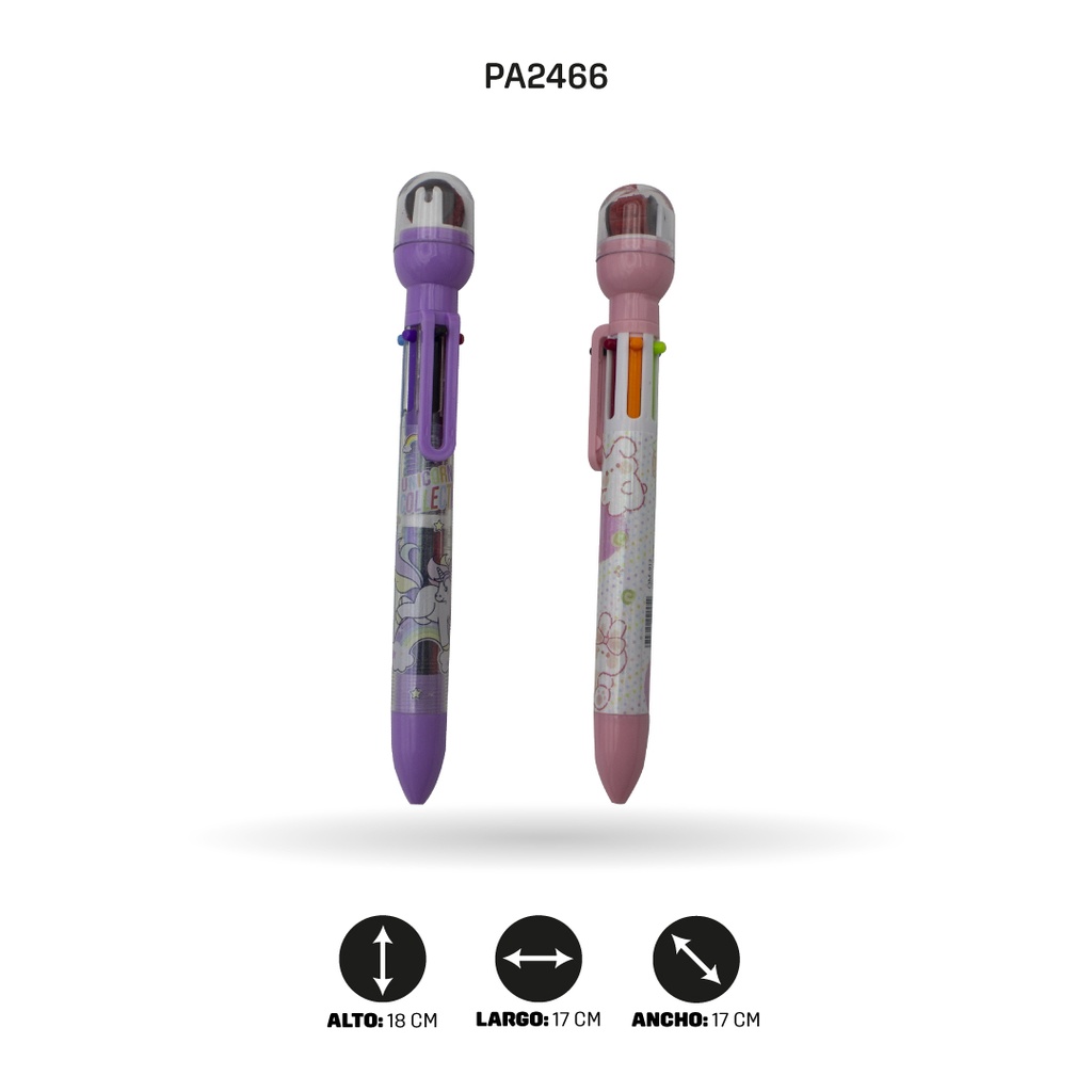 BOLIGRAFO 6 COLORES QM-916 CON SELLO [PAC4583]