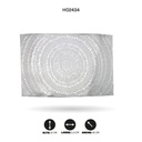 INDIVIDUAL DE MESA RECTANGULAR PLATEADO x12 [PAC5292]