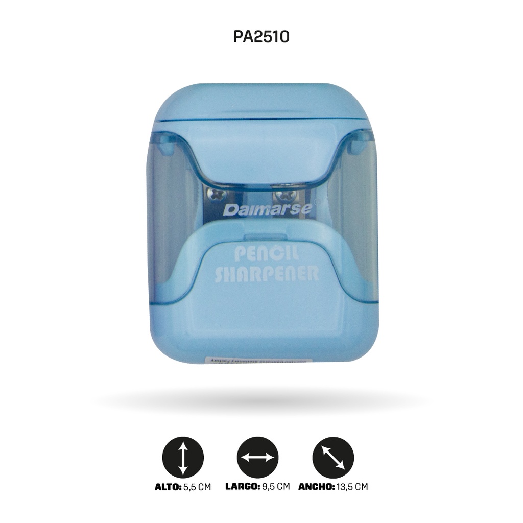 SACAPUNTAS DOBLE COLOR PASTEL DISPLAY X12 DMS-858 [PAC4871]
