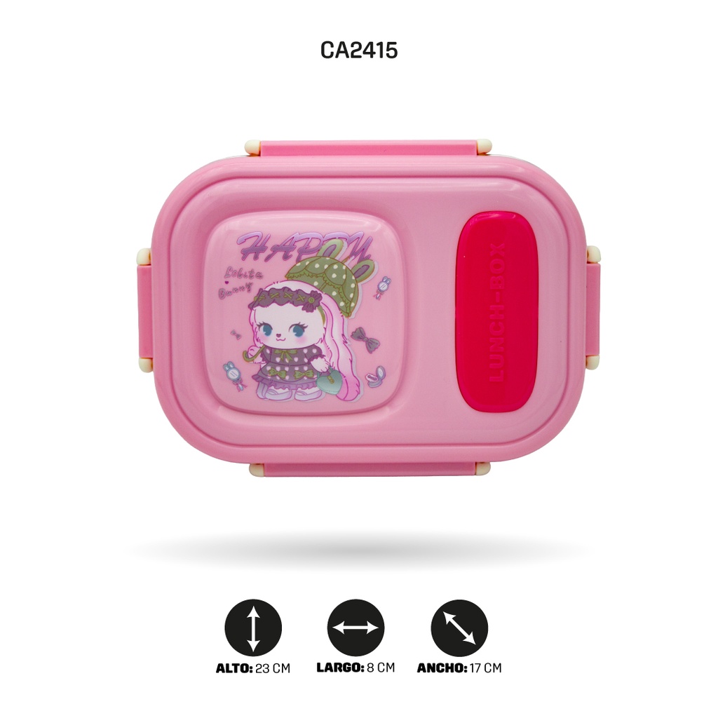 LONCHERA DE ACERO INOXIDABLE, 4 MOTIVOS 882 [PAC4796]