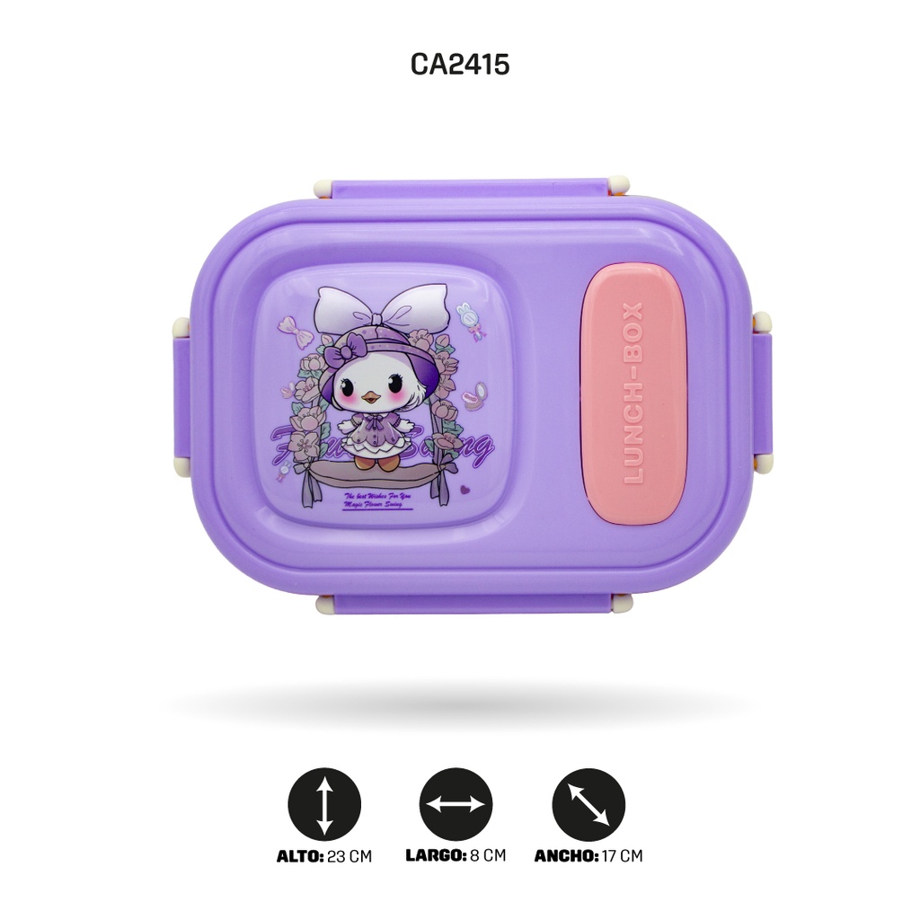 LONCHERA DE ACERO INOXIDABLE, 4 MOTIVOS 882 [PAC4796]