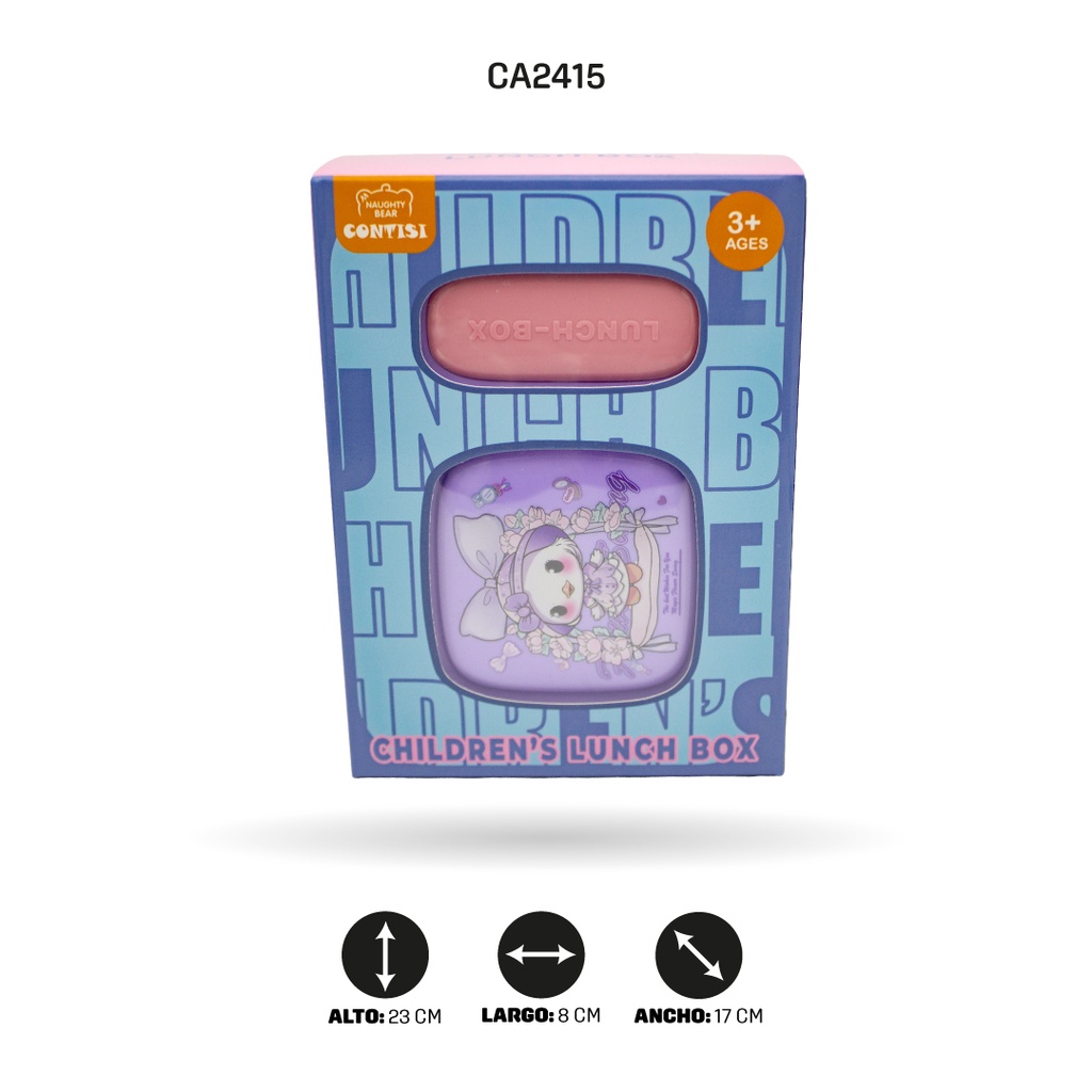 LONCHERA DE ACERO INOXIDABLE, 4 MOTIVOS 882 [PAC4796]