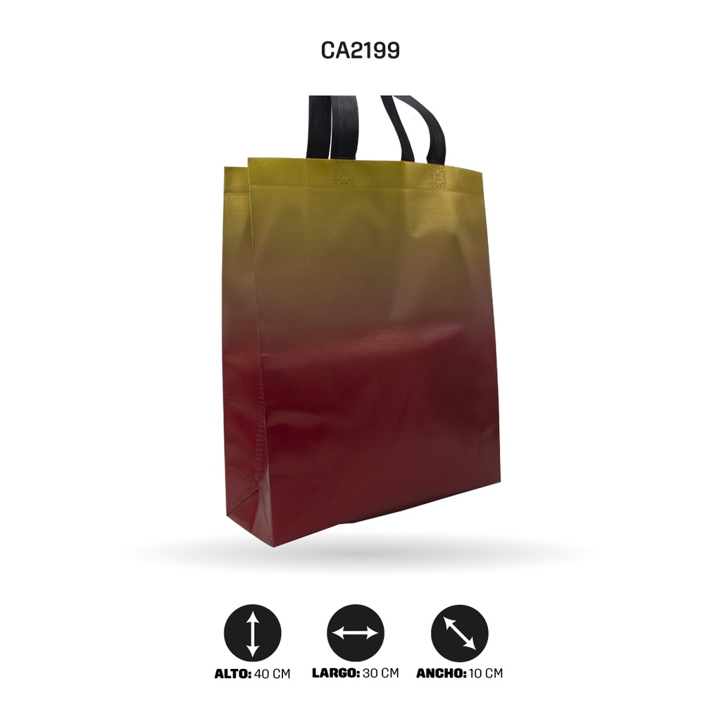 BOLSA CON AGARRADERA COLOR DEGRADADO 30x40x10CM [PAC5168]
