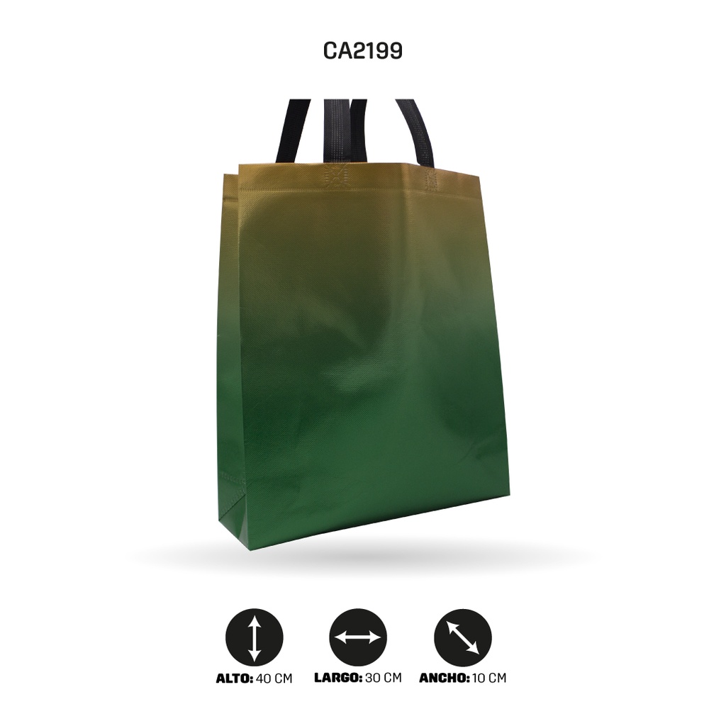 BOLSA CON AGARRADERA COLOR DEGRADADO 30x40x10CM [PAC5168]