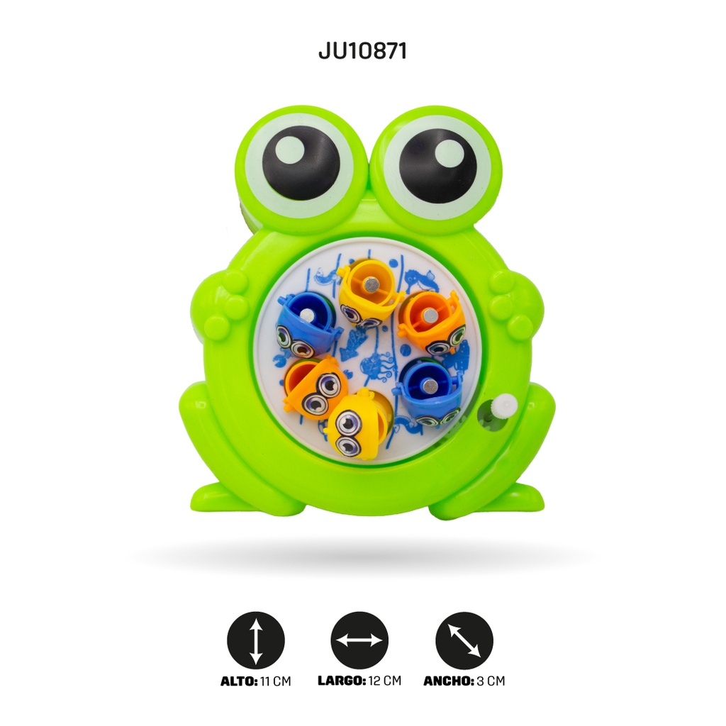 JUEGO DE PESCA IMAN JUGUETE GIRATORIO SAPITO [81016C]