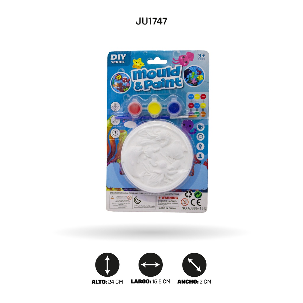 PINTURA DE YESO ESTEREOSCÓPICA DE MUNDO SUBACUÁTICO [AJ386-15D]