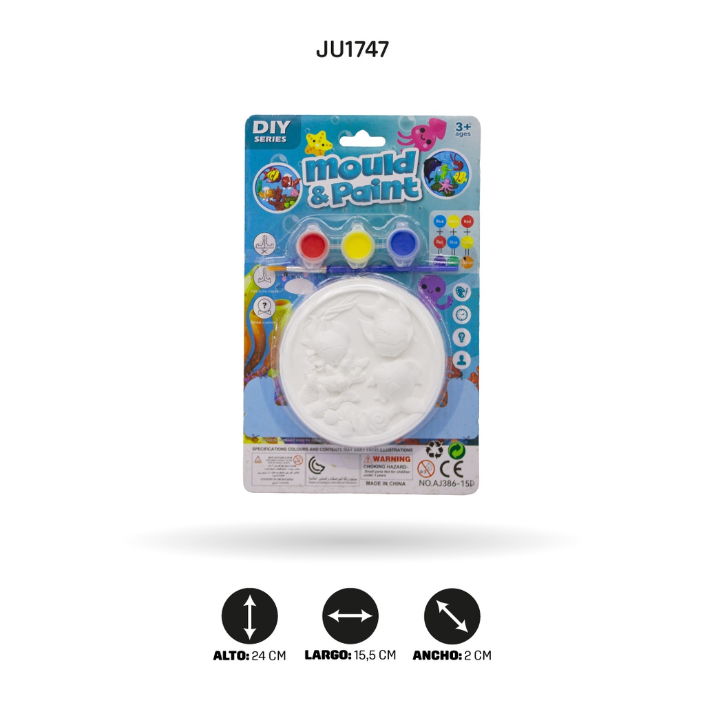 PINTURA DE YESO ESTEREOSCÓPICA DE MUNDO SUBACUÁTICO [AJ386-15D]