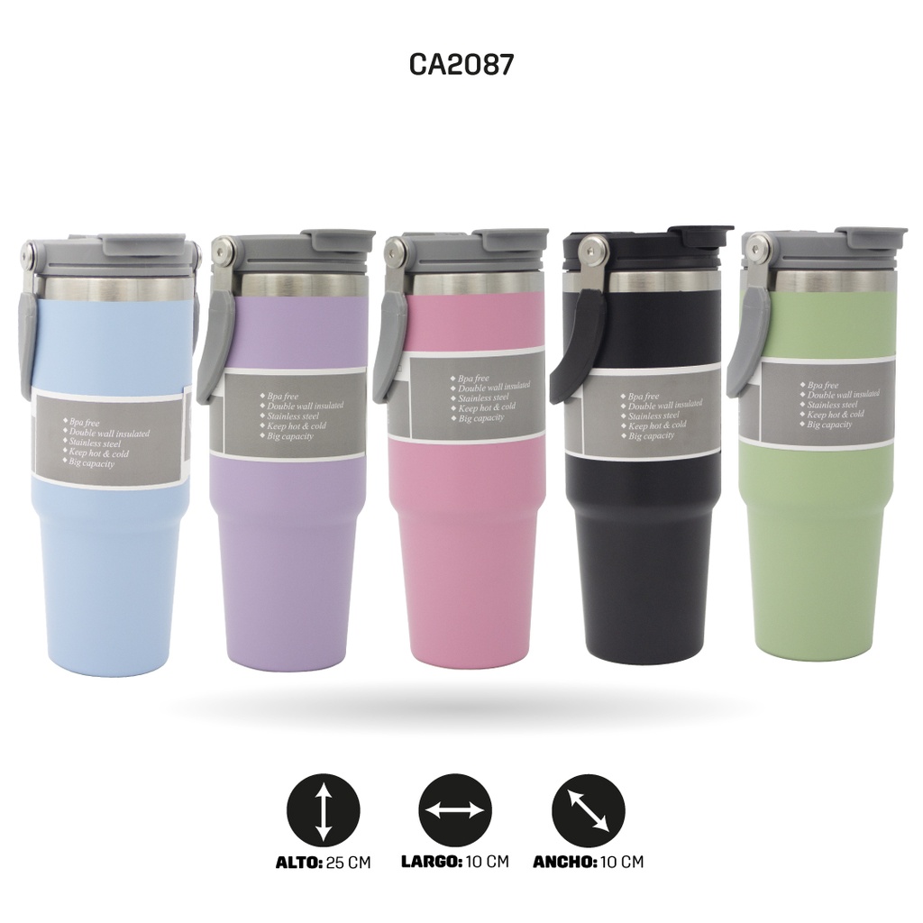 TERMO PARA CARRO FRIO Y CALIENTE O TERMICO 900ML 3 COLORES [PAC4296]