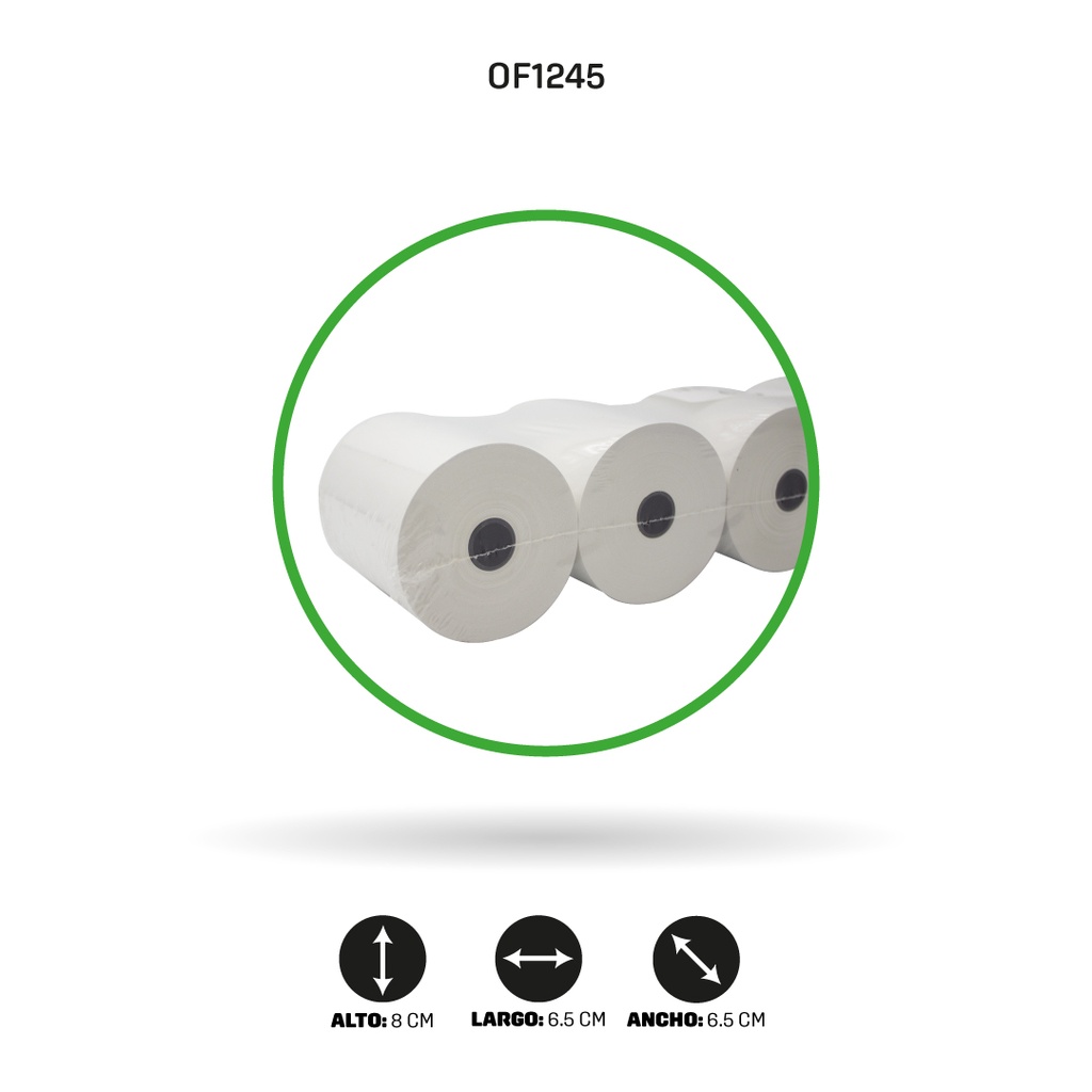 ROLLO TERMICO 60mt X 80mm (DISPLAY X5) [PAC4479-1245]
