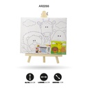 LIENZO ESTAMPADO 20x25CM CON CABALLETE 8 MOTIVOS [PAC4829-2266]