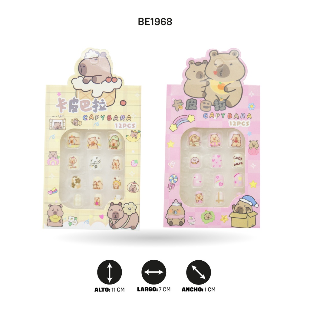 UÑAS STICKER FIGURA CAPYBARA [PAC5839]