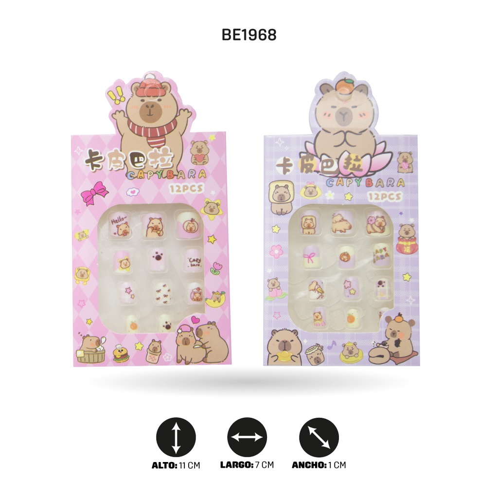 UÑAS STICKER FIGURA CAPYBARA [PAC5839]