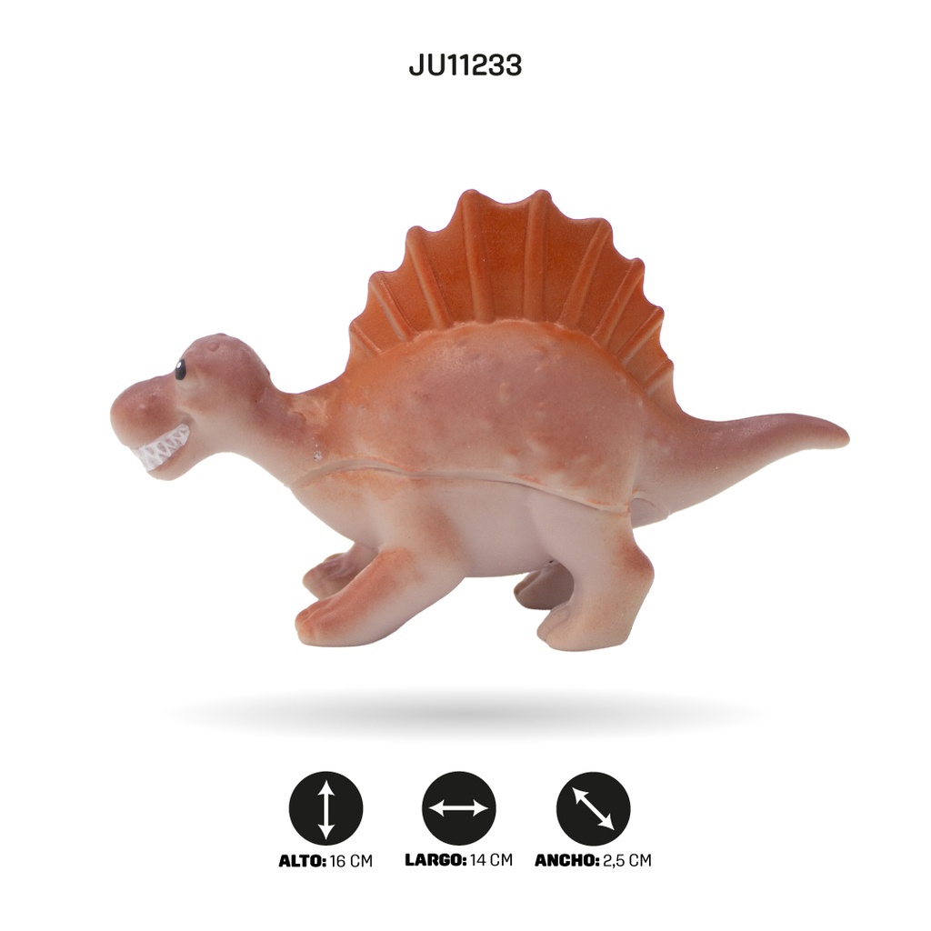 JUEGO DE SEIS DINOSAURIOS DE VINILO  [P2612-6]