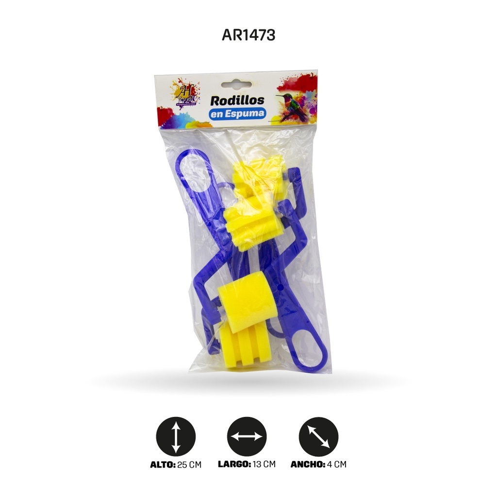 RODILLO AH ROYAL DE ESPUMA EN FIGURAS X 4 [PAC30054-1473]