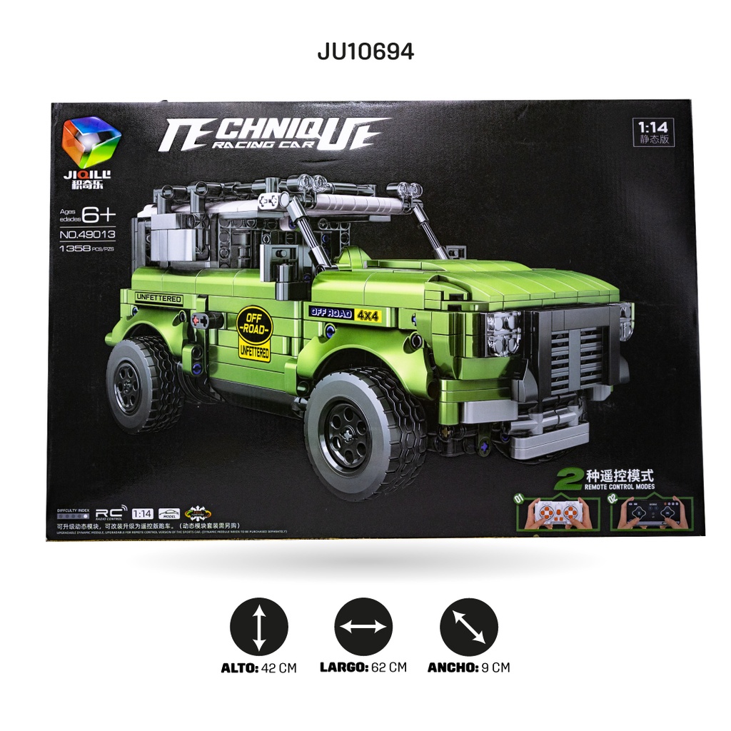 AUTO ARMABLE LAND ROVER-1358 PIEZAS CON RADIOCONTROL [49013]