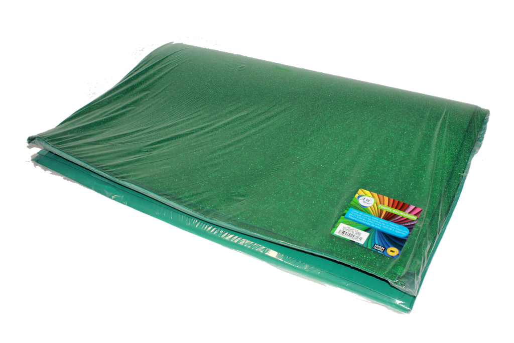 FOAMY PLIEGO AH ROYAL ESCARCHADO VERDE PASTO X 10 UNDS [AH51101516-PAC40172]