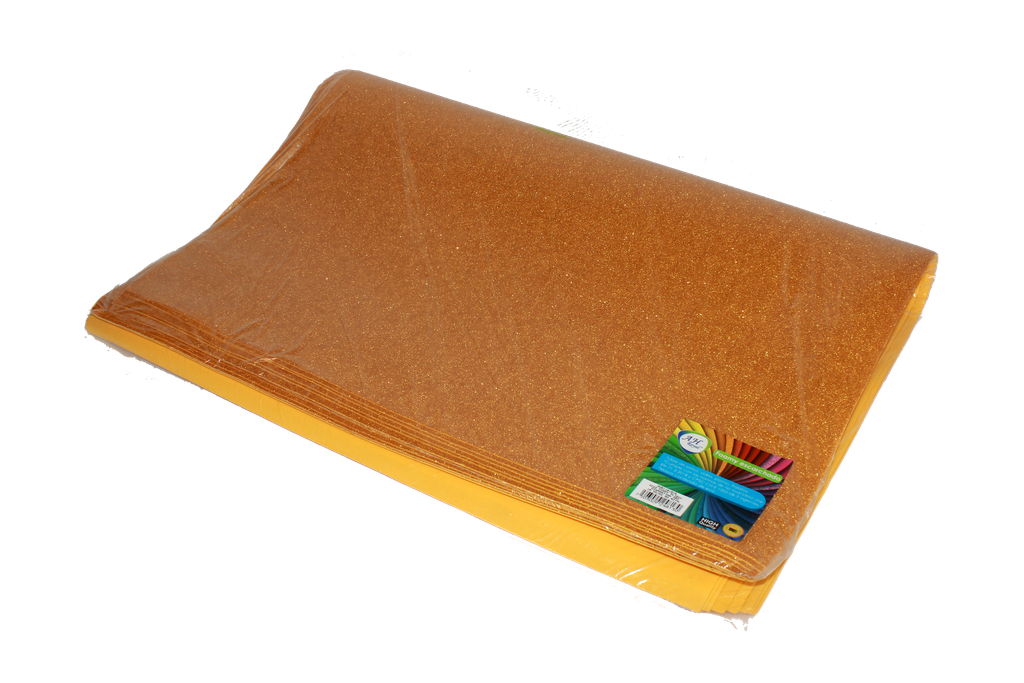 FOAMY PLIEGO AH ROYAL ESCARCHADO DORADO X 10 UNDS [AH51101016-PAC40174]