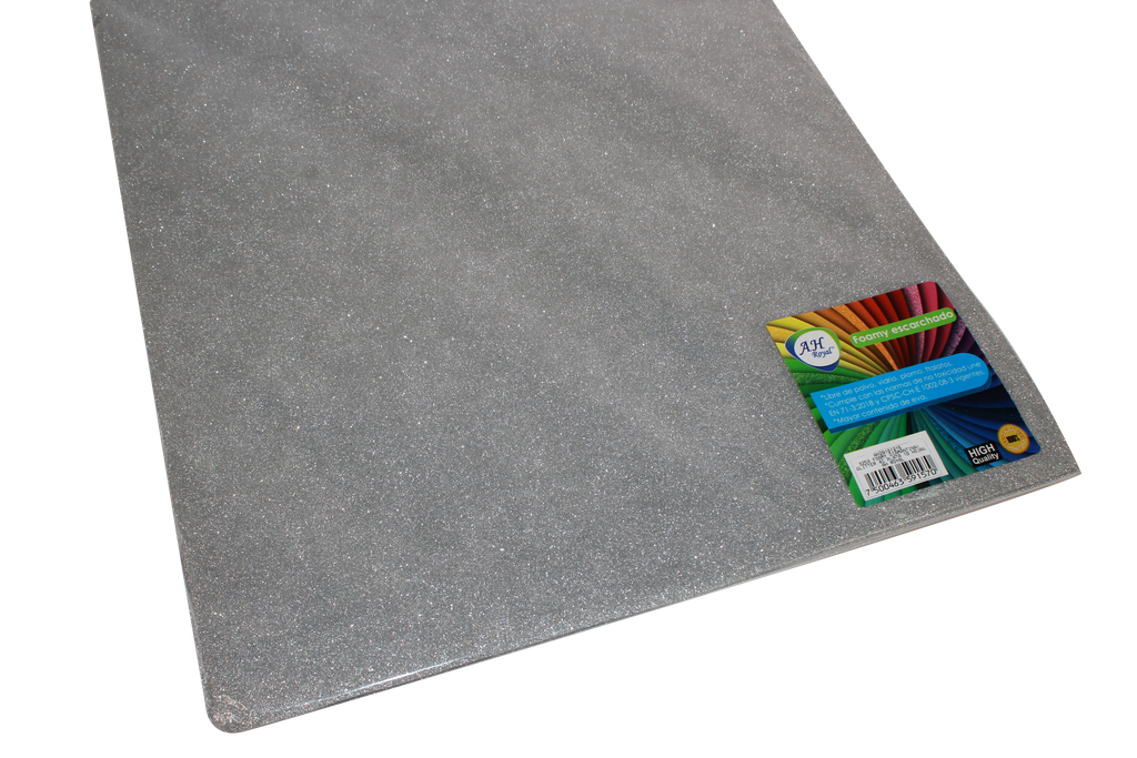 FOAMY 4 CARTA AH ROYAL ESCARCHADO PLATA  X 10 UNDS [AH29101215-PAC40157]