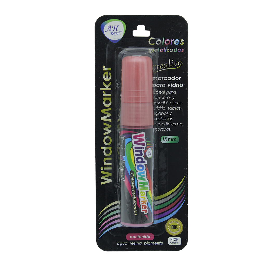 MARCADOR AH ROYAL PARA VENTANA METALIZADO FUCSIA 15 MM [PAC2581]