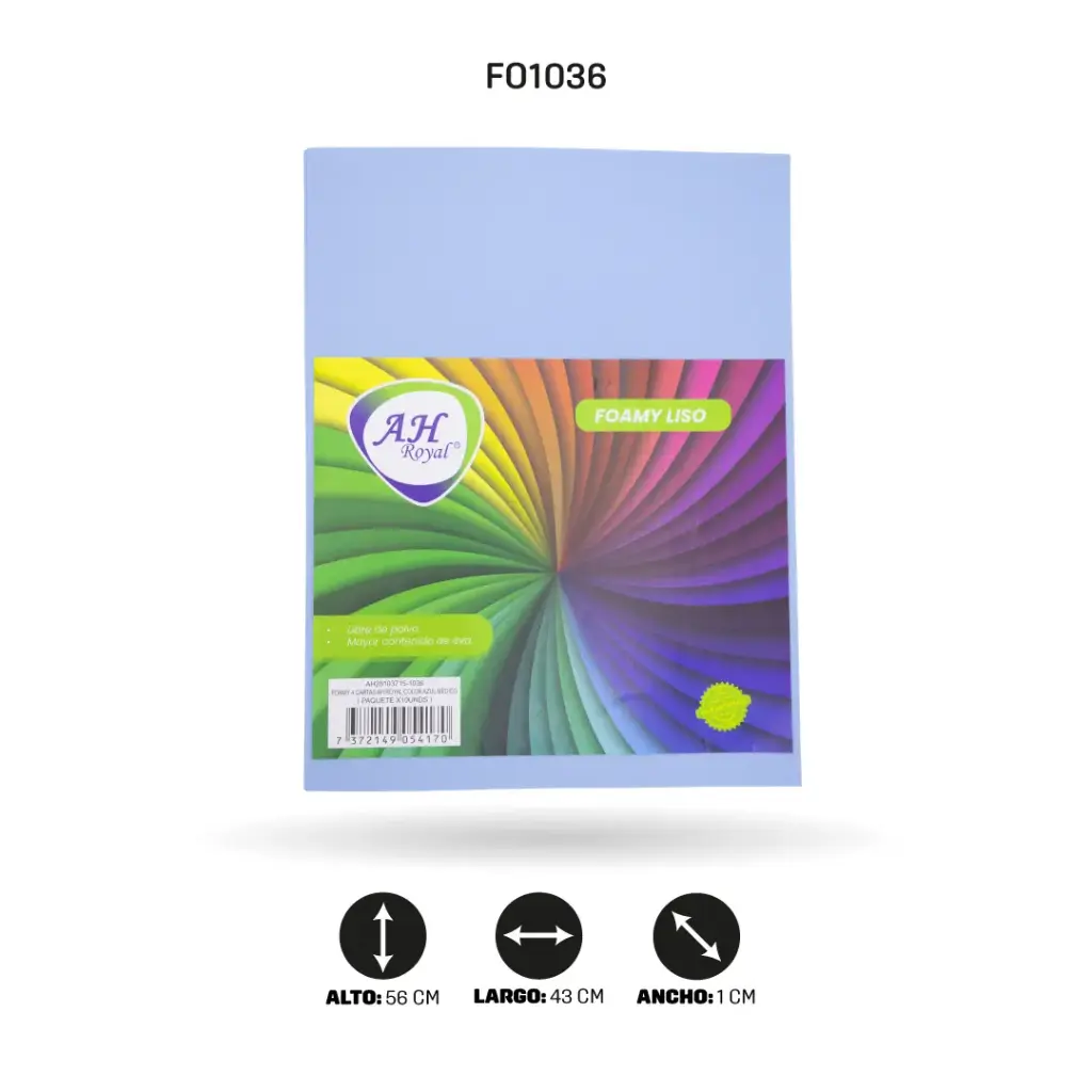 FOAMY 4 CARTAS AH ROYAL AZUL MEDICO 10 UNDS UNIFICAR [AH28103715-1036-AH28103715-PAC40120-1036-HN112]