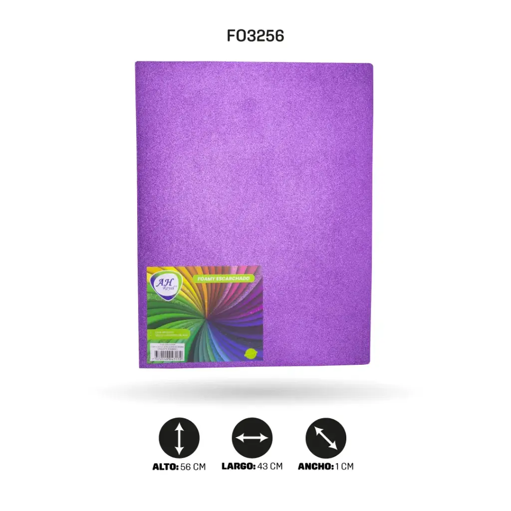 FOAMY 4 CARTA AH ROYAL ESCARCHADO MORADO X 10 UNDS [AH29100815-3256-AH29100815]