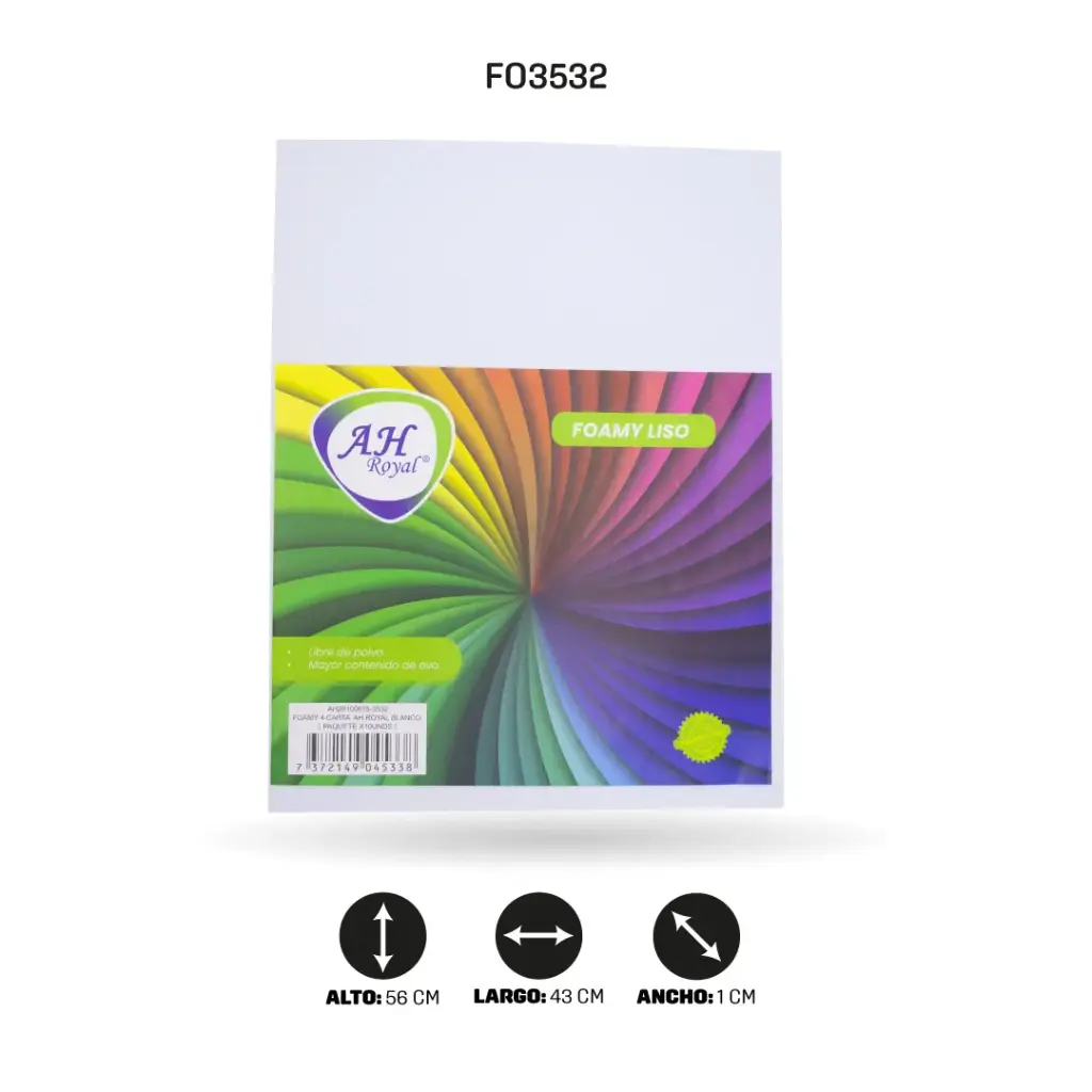 FOAMY 4 CARTA AH ROYAL BLANCO X 10 UNDS [AH28100615]