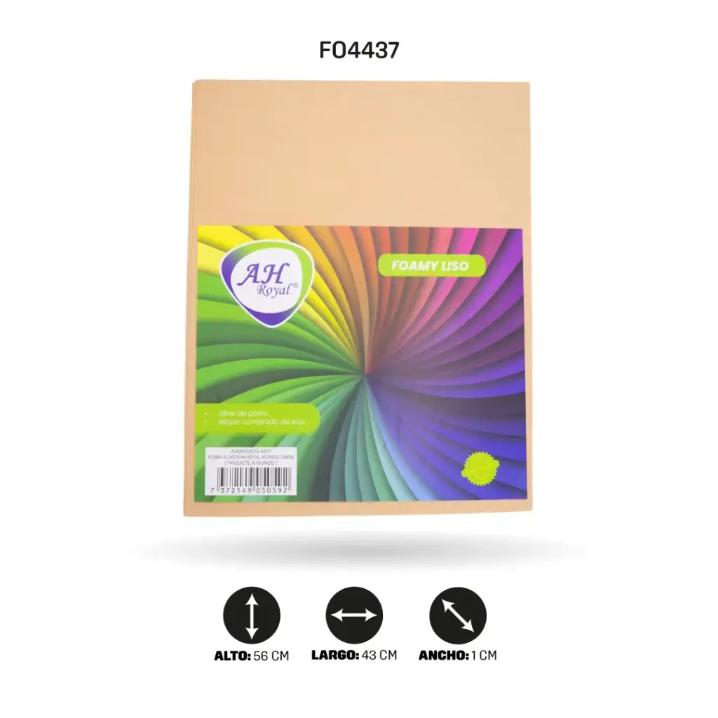 FOAMY 4 CARTA AH ROYAL ROSADO CARNE X 10 UNDS [AH28102515-4437-HN126]