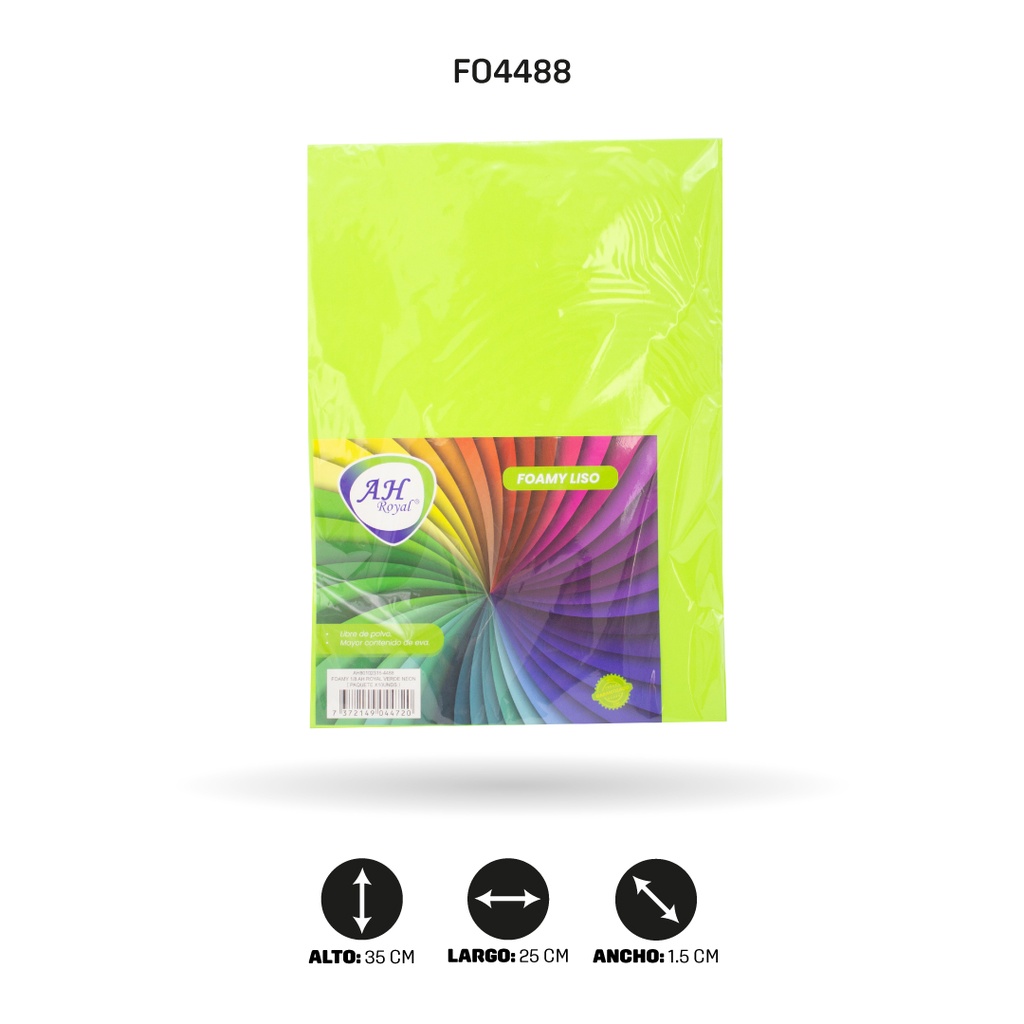 FOAMY 1/8 AH ROYAL VERDE NEON X 10 UNDS [AH80102315-]