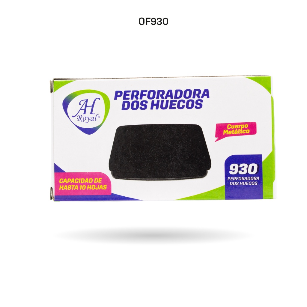 PERFORADORA AH ROYAL 2 HUECOS PARA 10 HOJAS [PAC40011-930][3240]