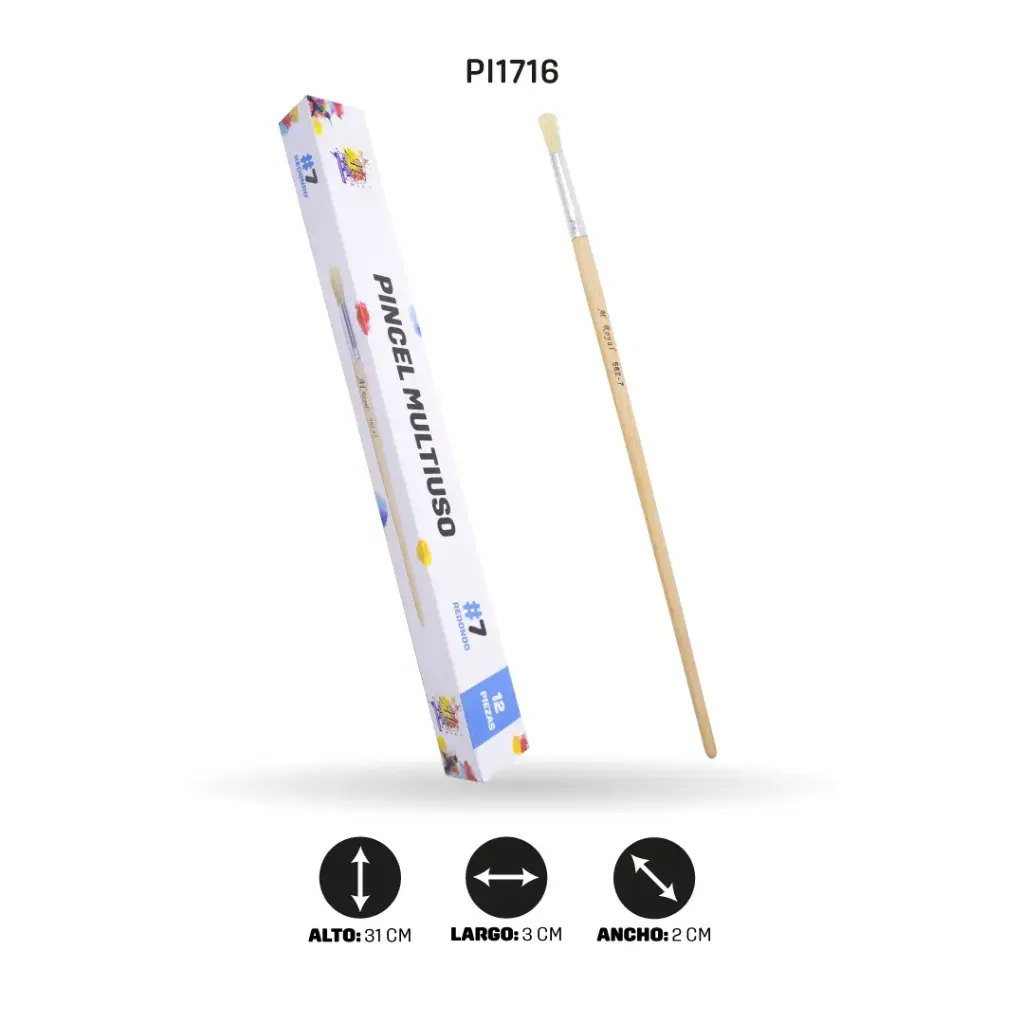 PINCEL CHINO AH ROYAL REDONDO NO 7 X12 [PAC20019-1716]